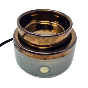 Ceramic Wax Melt Warmer Electric Oil Burner Bronze Gray Modern Boho Decor